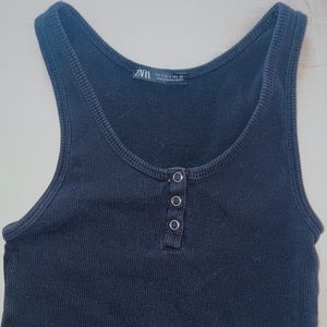 tiny ZARA tank top with buttons
